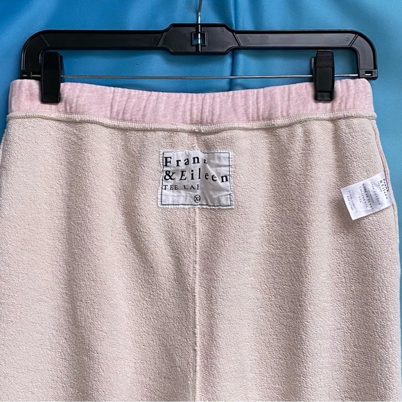 Frank & Eileen Tee Lab Drawstring Triple Fleece Sweatpants Raw Hem Size: XS Pink - Picture 8 of 16